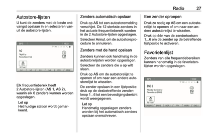 2016 Opel Cascada Infotainment Manual | Dutch