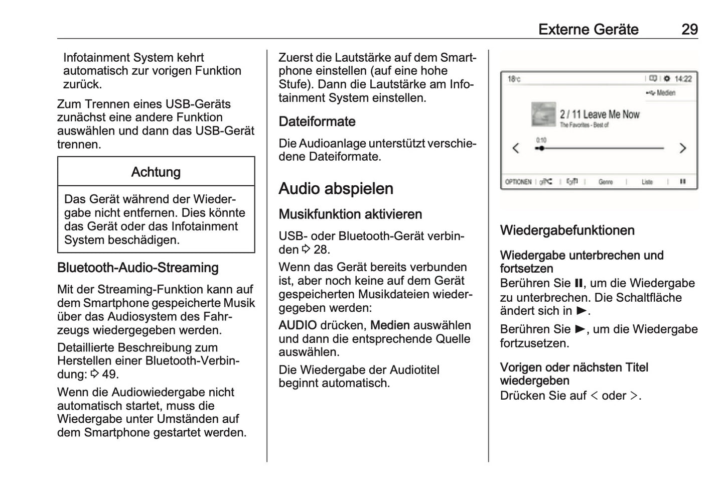 2018-2020 Opel Crossland X Infotainment Manual | German