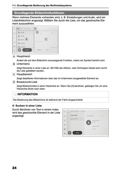 2025-2026 Toyota bZ4X Navigation Manual | German
