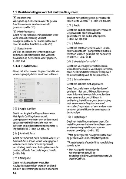 2024-2025 Toyota RAV4 Plug-in-Hybrid Navigation Manual | Dutch