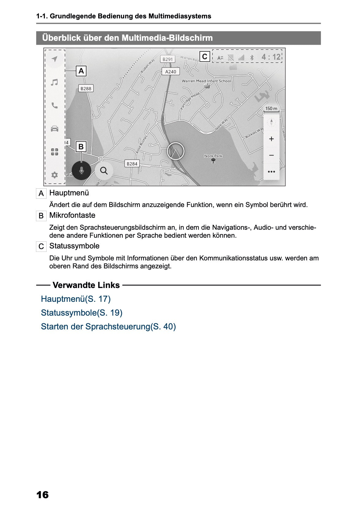 2025 Toyota Yaris Cross Hybrid Navigation Anleitung | Deutsch