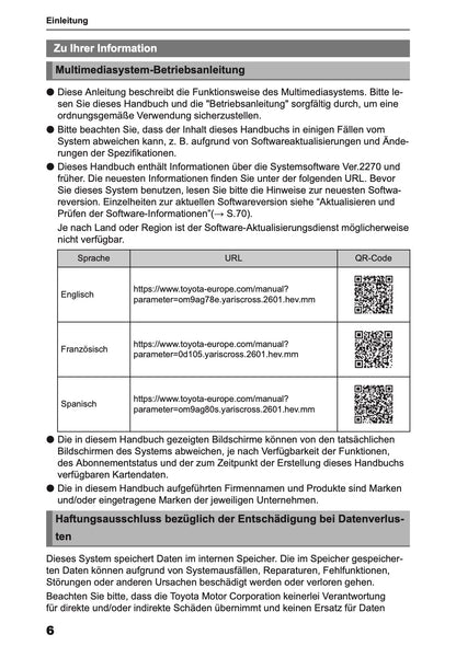 2026 Toyota Yaris Cross Hybrid Navigation Anleitung | Deutsch
