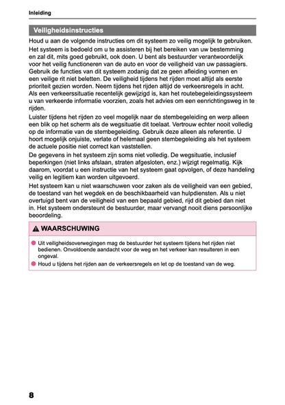 2026 Toyota Yaris Hybrid Navigation Manual | Dutch