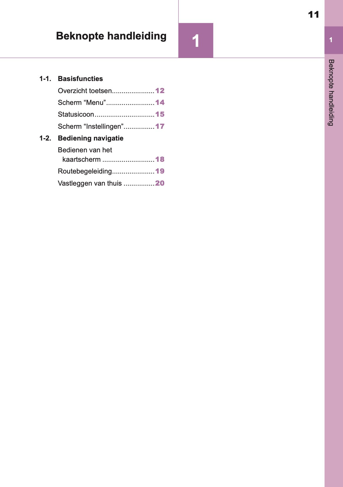 2021 Toyota Yaris Navigation Manual | Dutch