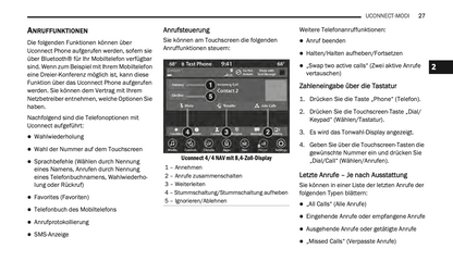 2020-2021 Uconnect Radio 4C/4C Nav Display 8.4" Infotainment Anleitung | Deutsch