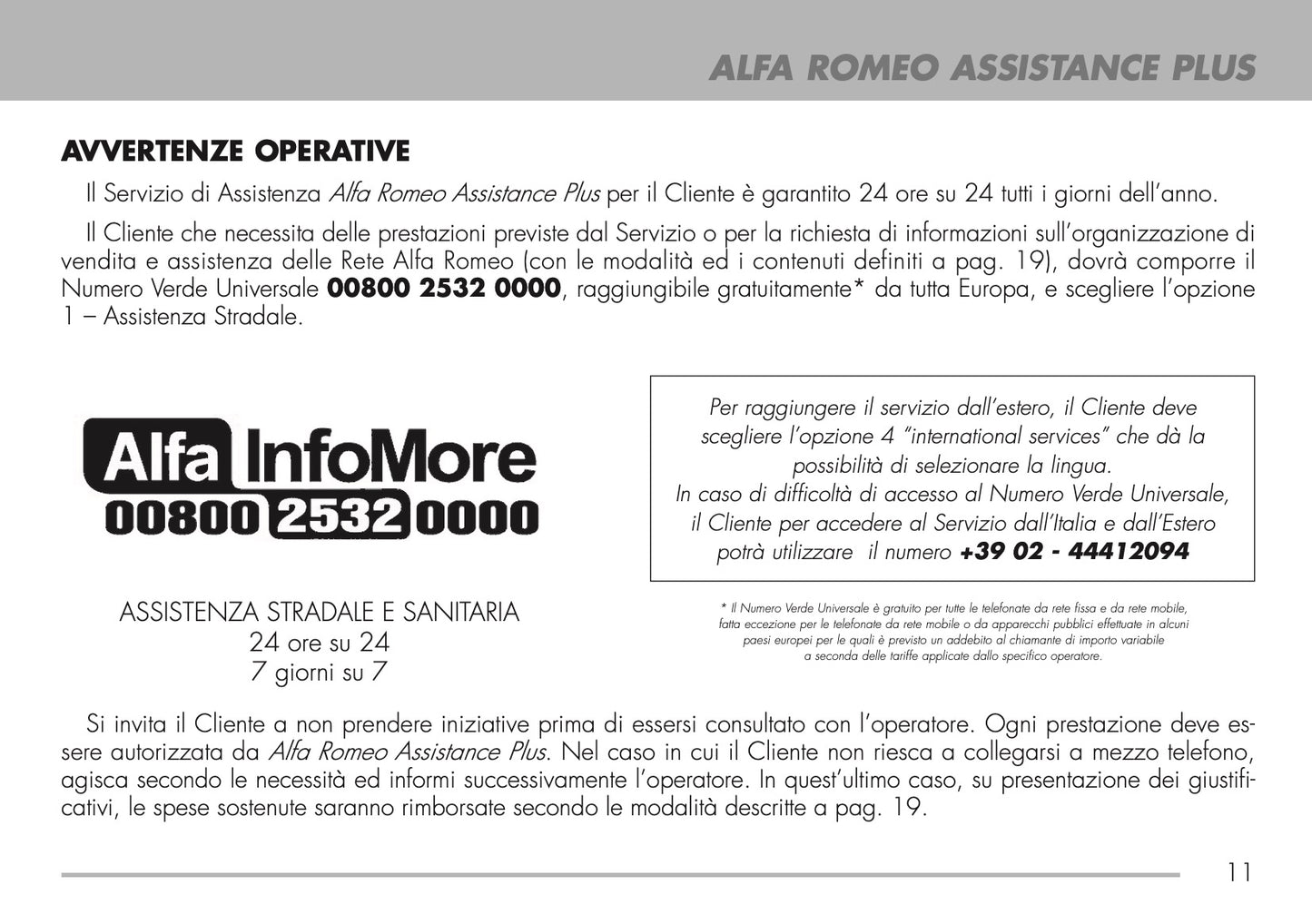 2009-2011 Alfa Romeo Maintenance Book | Italian