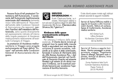 2009-2011 Alfa Romeo Maintenance Book | Italian