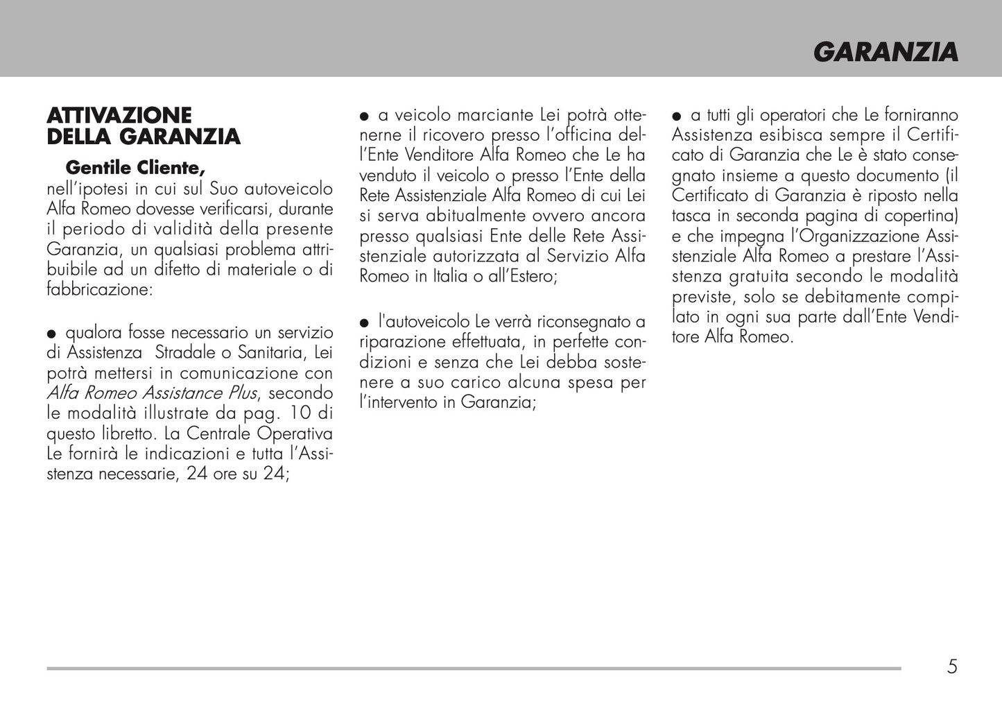 2009-2011 Alfa Romeo Maintenance Book | Italian