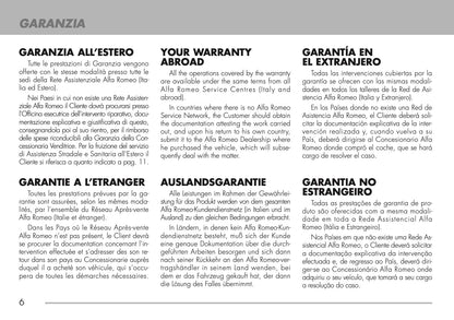 2009-2011 Alfa Romeo Maintenance Book | Italian