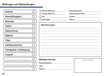 Serviceheft Citroën | Deutsch