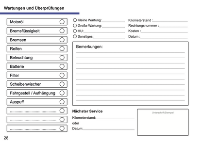 Serviceheft Citroën | Deutsch