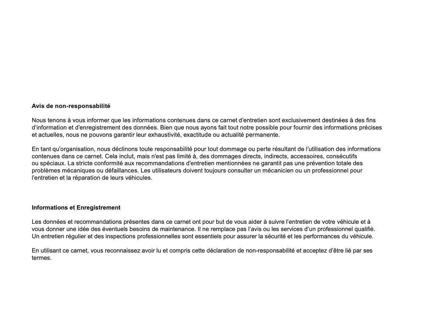 Citroën Maintenance Book | French