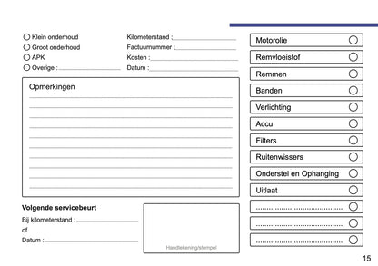 Land Rover Maintenance Book | Dutch
