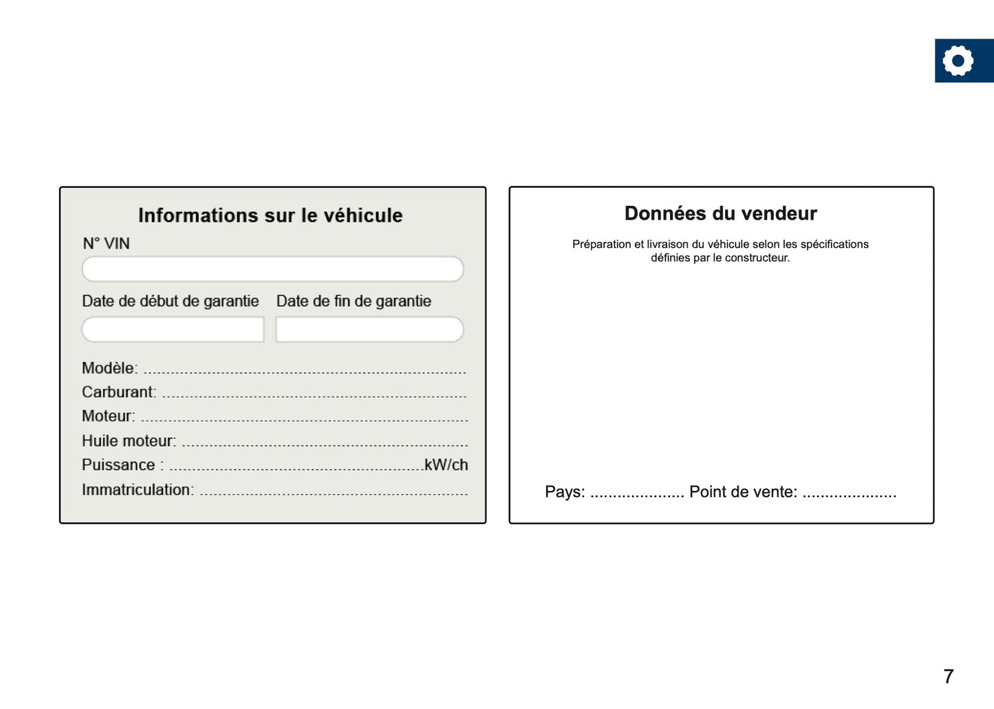 Mercedes-Benz Maintenance Book | French