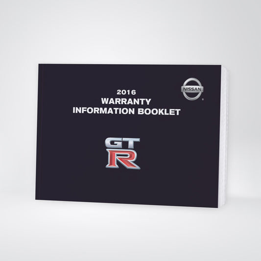 2016 Nissan GT-R Warranty Information Booklet | English