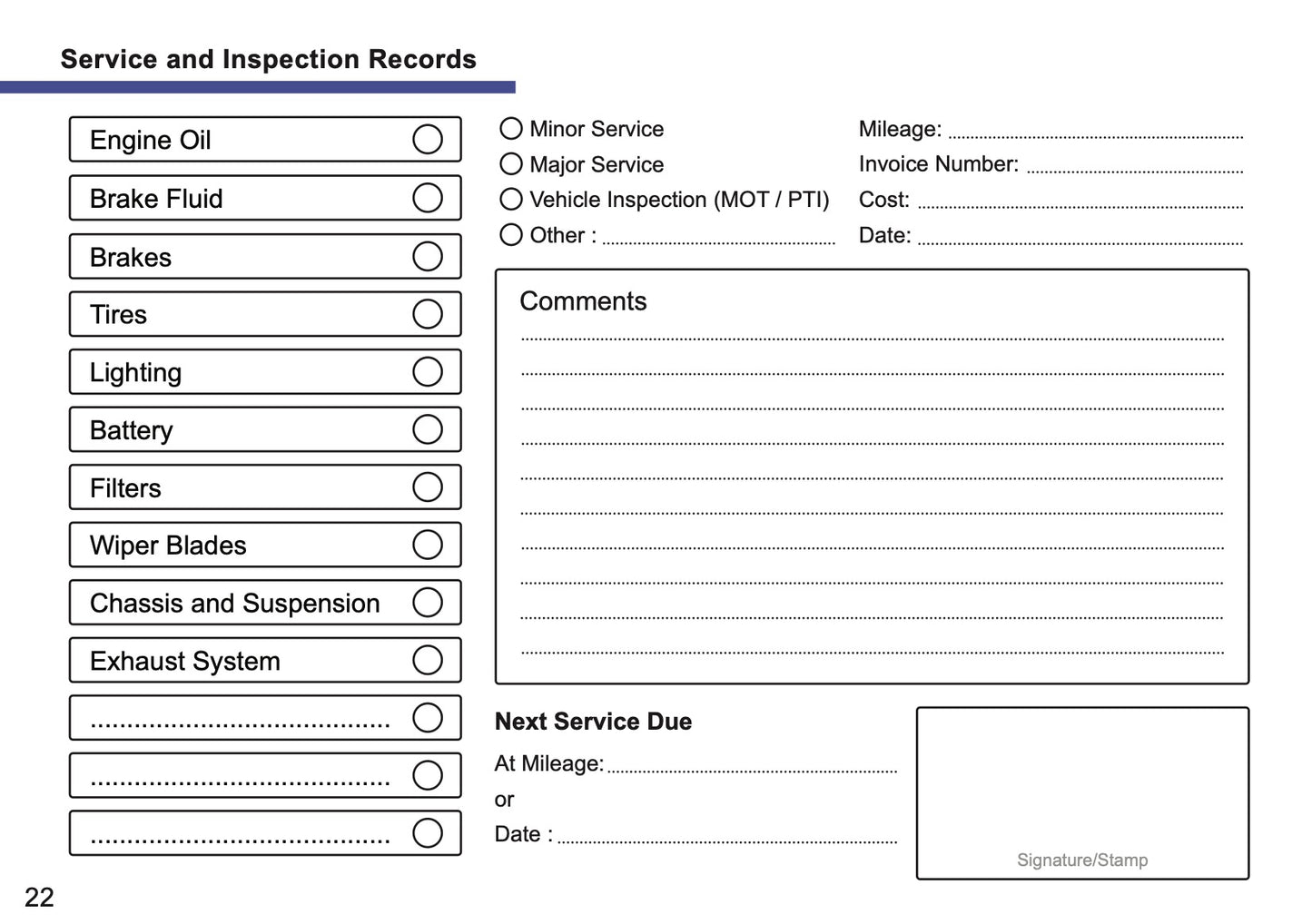 Nissan Maintenance Book | English