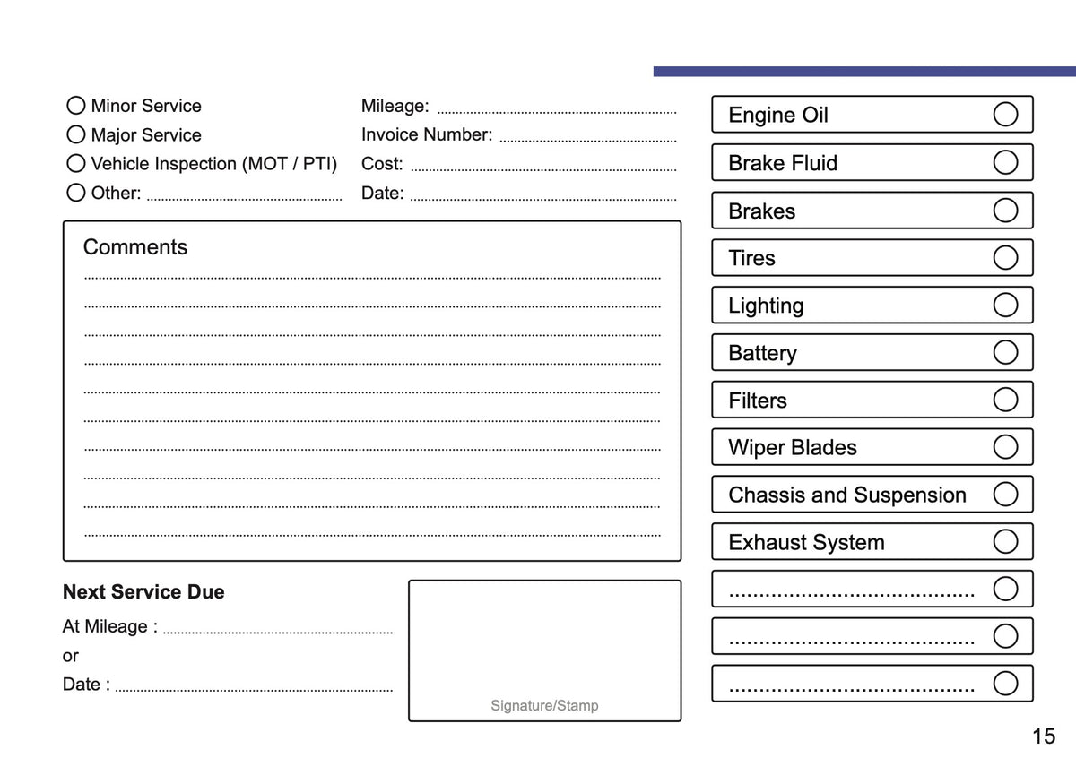 Suzuki Maintenance Book | English