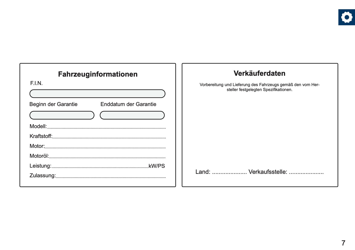Serviceheft Toyota | Deutsch