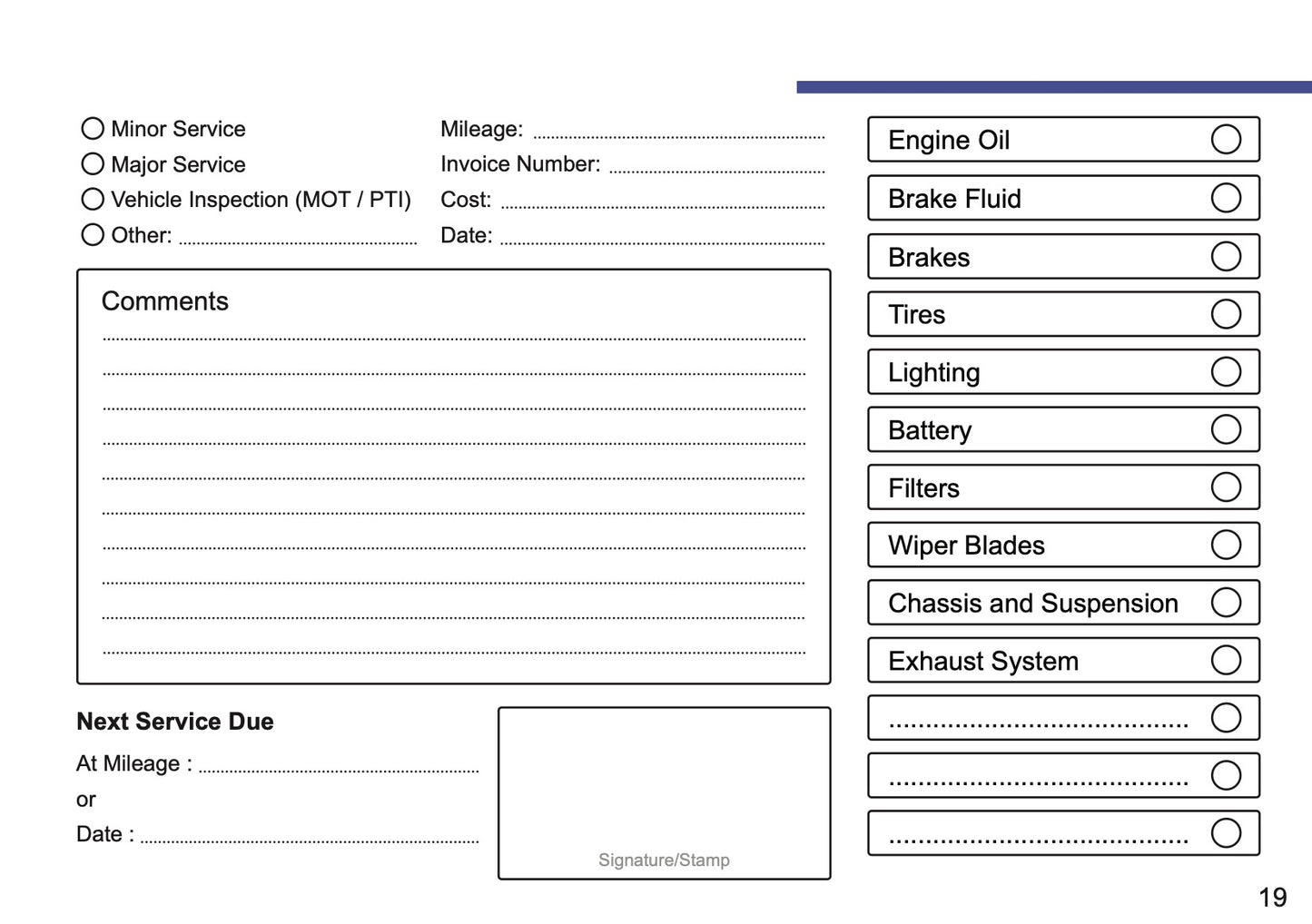 Toyota Maintenance Book | English
