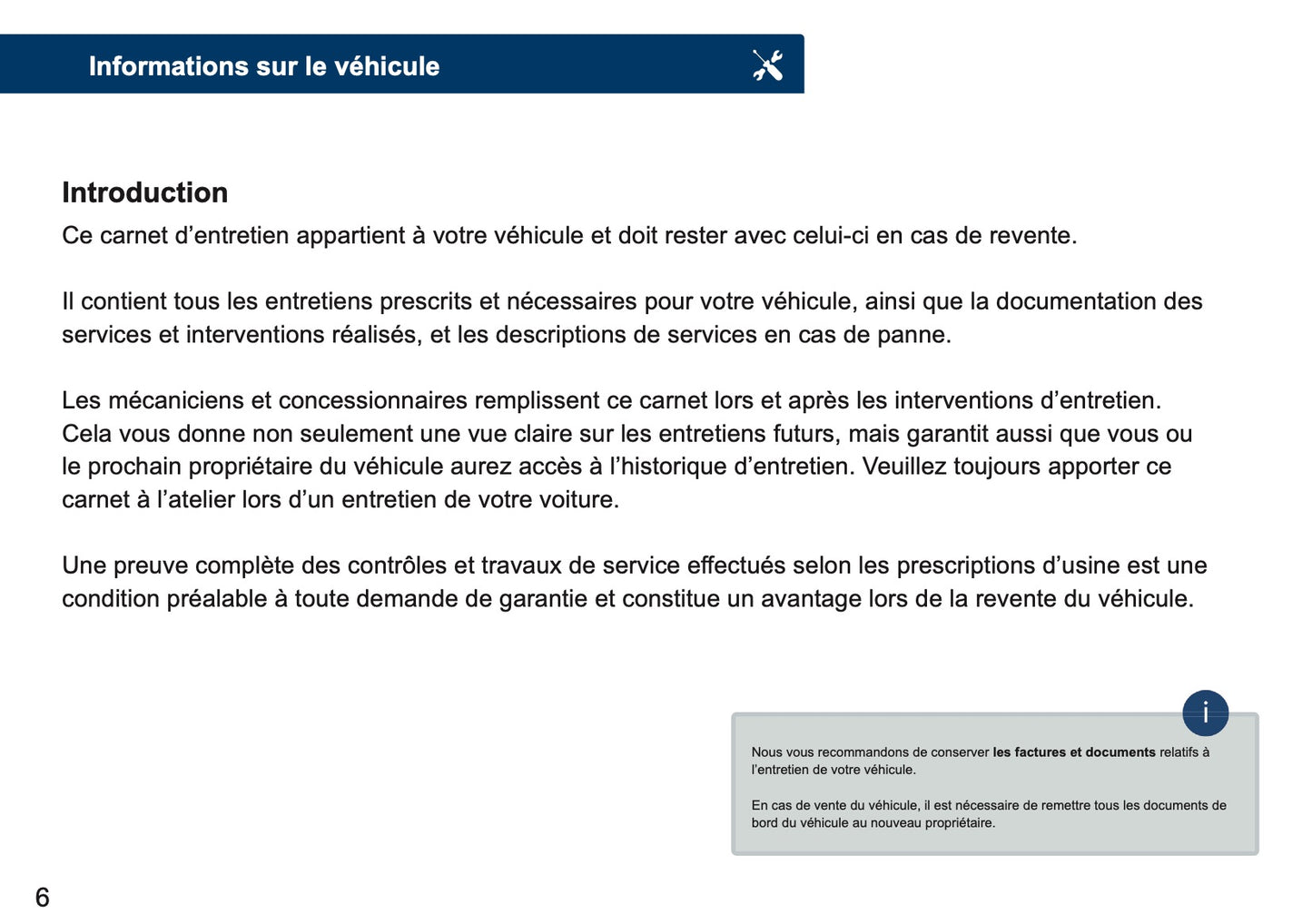 Volvo Maintenance Book | French