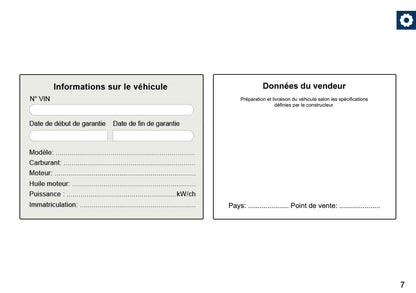 Volvo Maintenance Book | French
