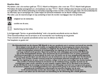 2010-2011 Abarth 500 Owner's Manual | Dutch