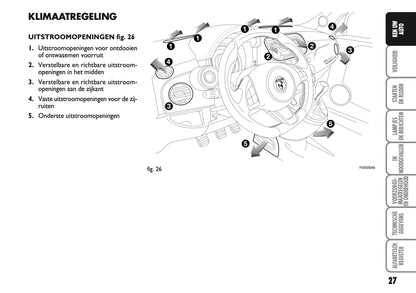 2010-2011 Abarth 500 Owner's Manual | Dutch