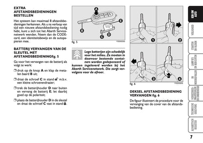 2010-2011 Abarth 500 Owner's Manual | Dutch