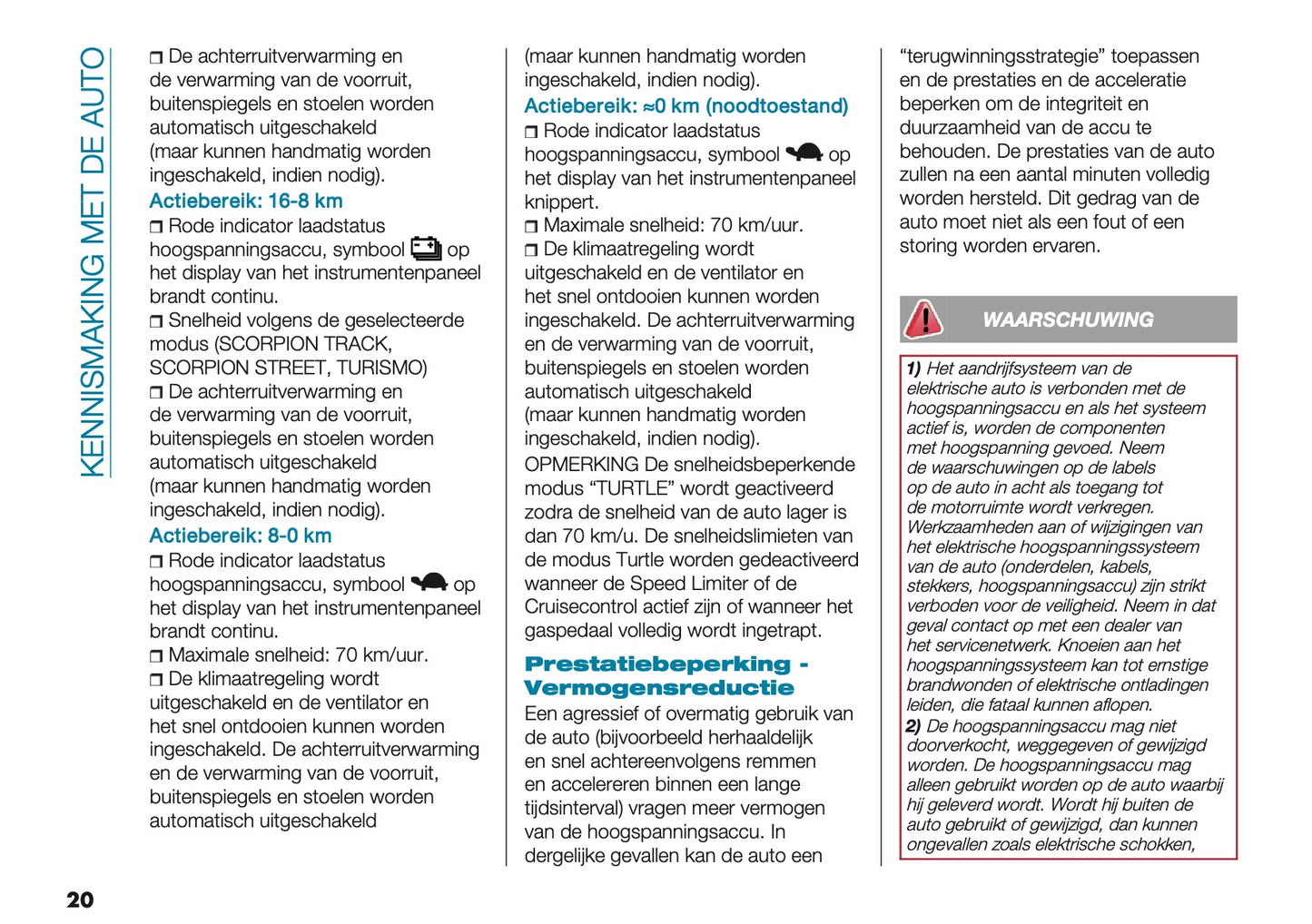 2024-2025 Abarth 500e Owner's Manual | Dutch