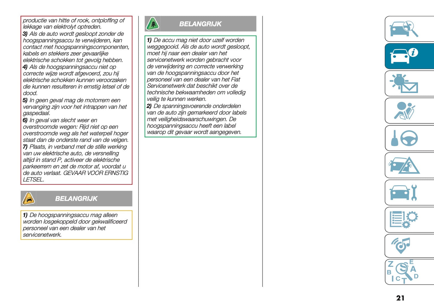 2024-2025 Abarth 500e Owner's Manual | Dutch