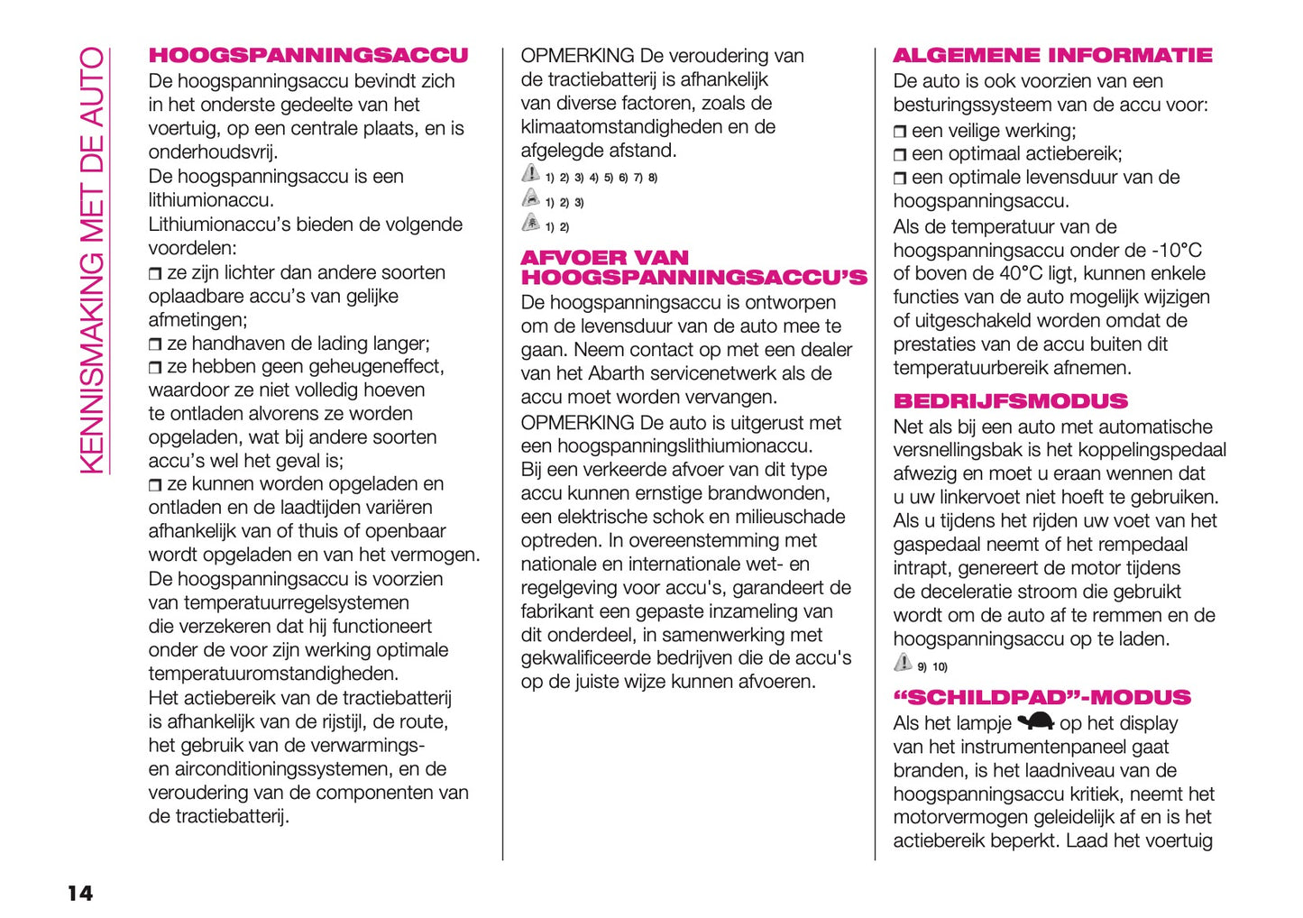 2024-2025 Abarth 600e Owner's Manual | Dutch