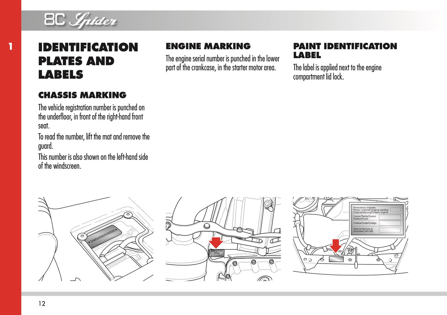 2009-2010 Alfa Romeo 8C Spider Owner's Manual | English