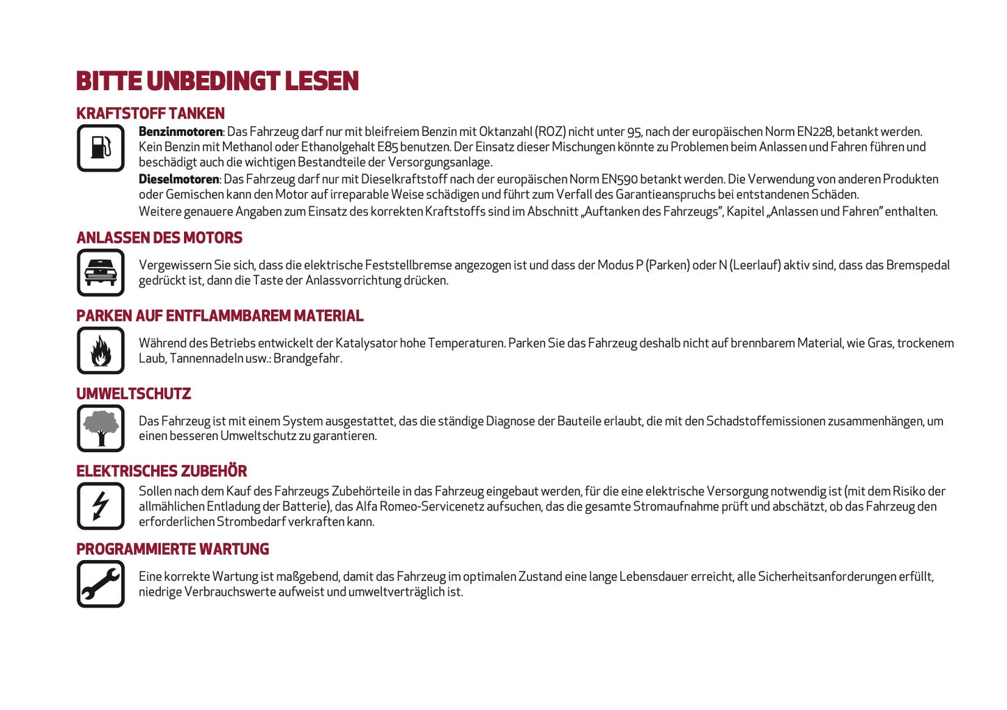 2020-2021 Alfa Romeo Giulia Bedienungsanleitung | Deutsch