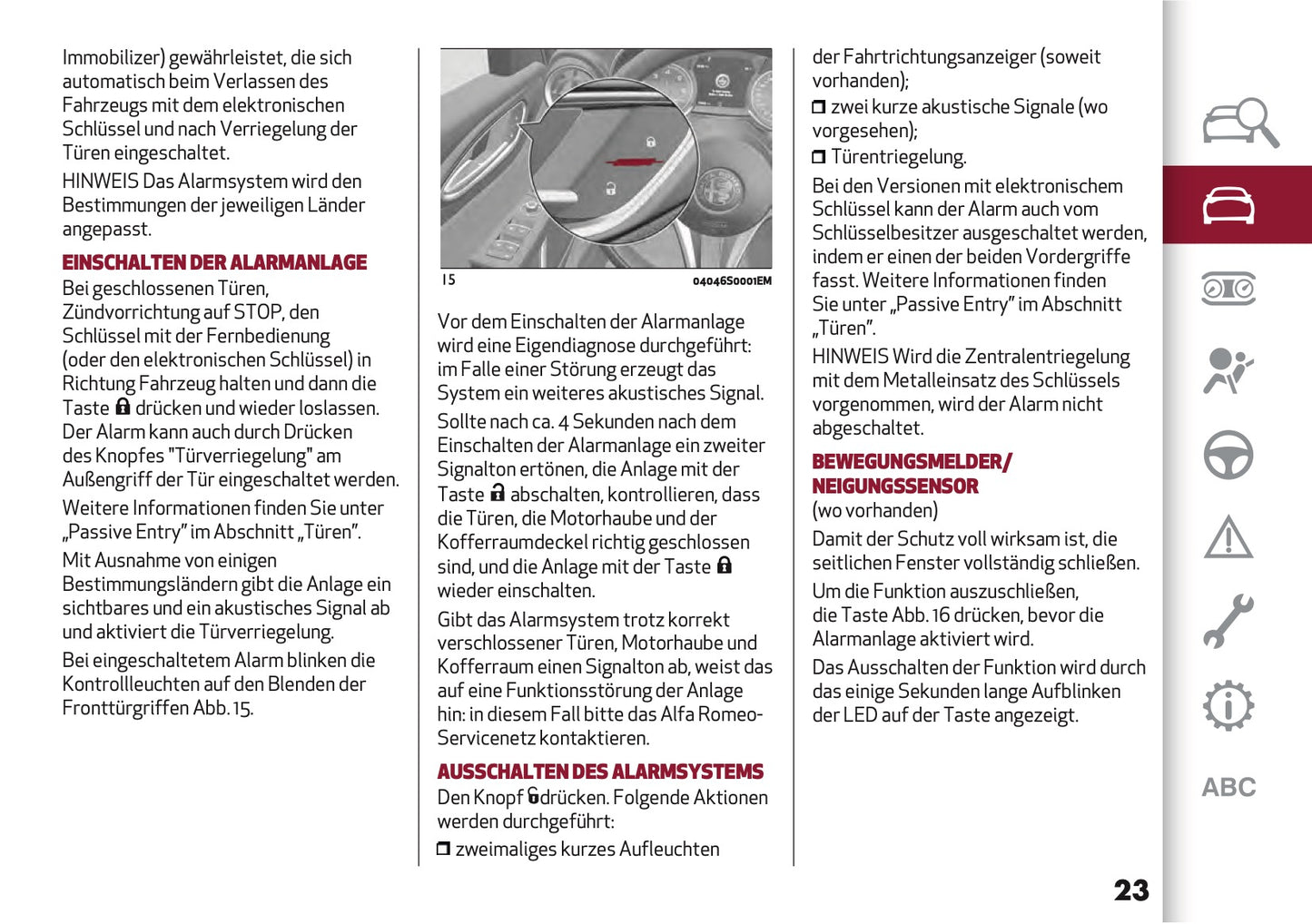 2020-2021 Alfa Romeo Giulia Bedienungsanleitung | Deutsch