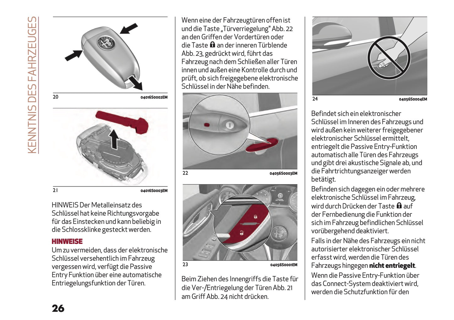 2020-2021 Alfa Romeo Giulia Bedienungsanleitung | Deutsch