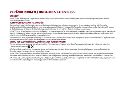 2020-2021 Alfa Romeo Giulia Bedienungsanleitung | Deutsch