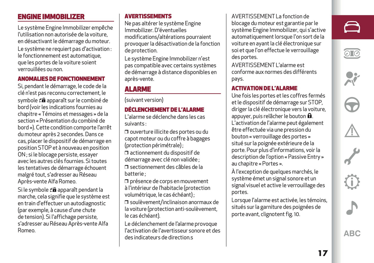 2026 Alfa Romeo Giulia Owner's Manual | French