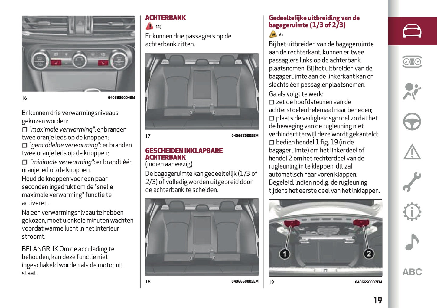 2018 Alfa Romeo Giulia Owner's Manual | Dutch