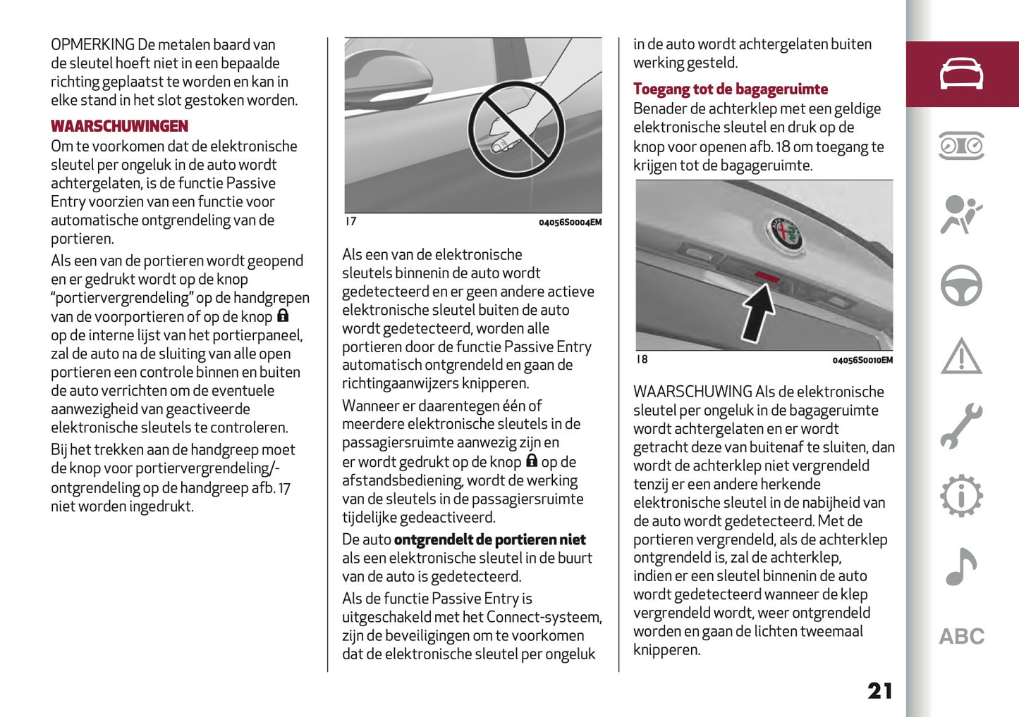 2023 Alfa Romeo Giulia Owner's Manual | Dutch