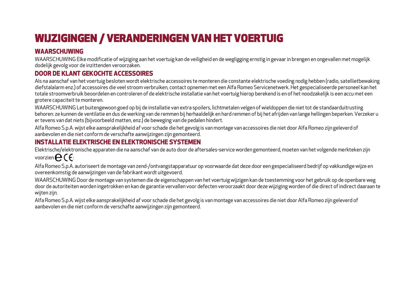 2023 Alfa Romeo Giulia Owner's Manual | Dutch