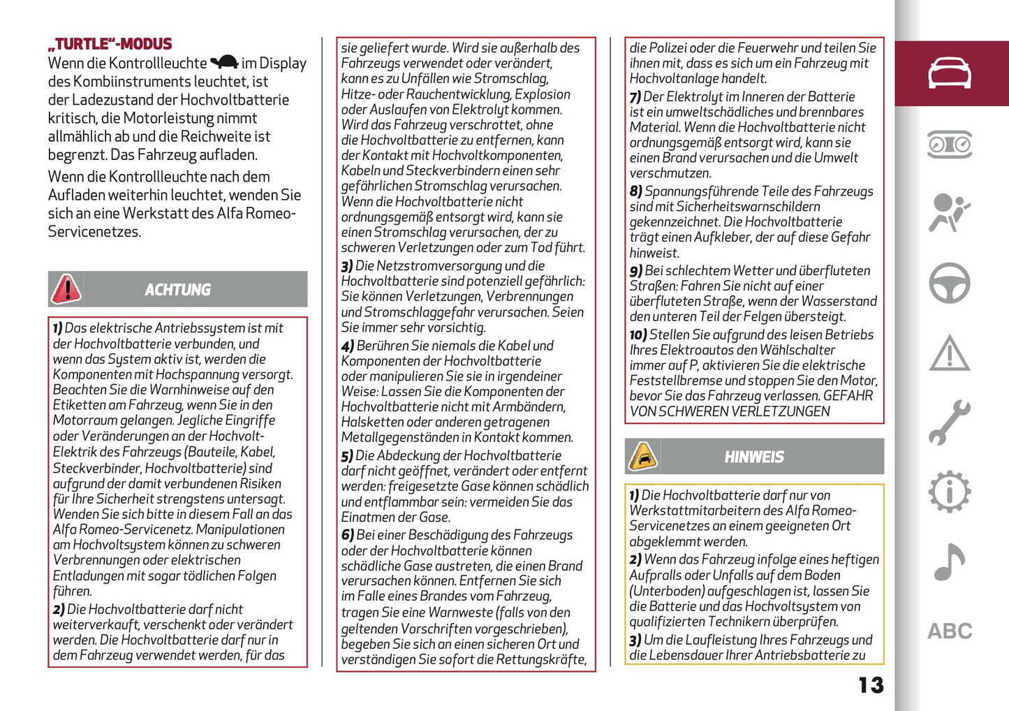 2025 Alfa Romeo Junior Bedienungsanleitung | Deutsch