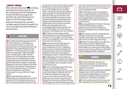 2025 Alfa Romeo Junior Bedienungsanleitung | Deutsch