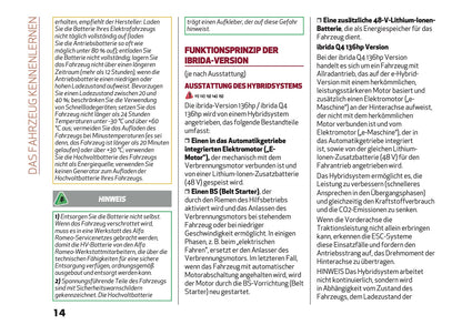 2025 Alfa Romeo Junior Bedienungsanleitung | Deutsch