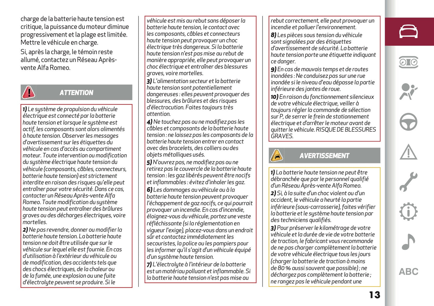 2025 Alfa Romeo Junior Owner's Manual | French