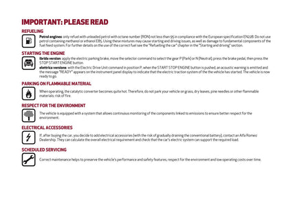 2025 Alfa Romeo Junior Owner's Manual | English