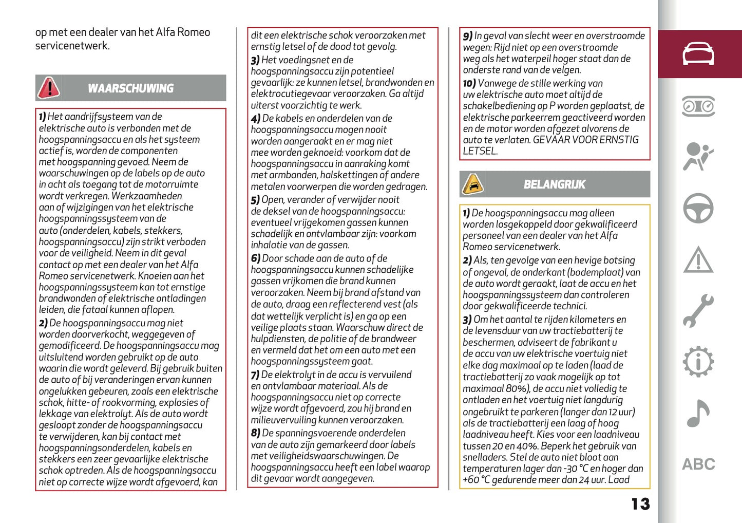 2025 Alfa Romeo Junior Owner's Manual | Dutch