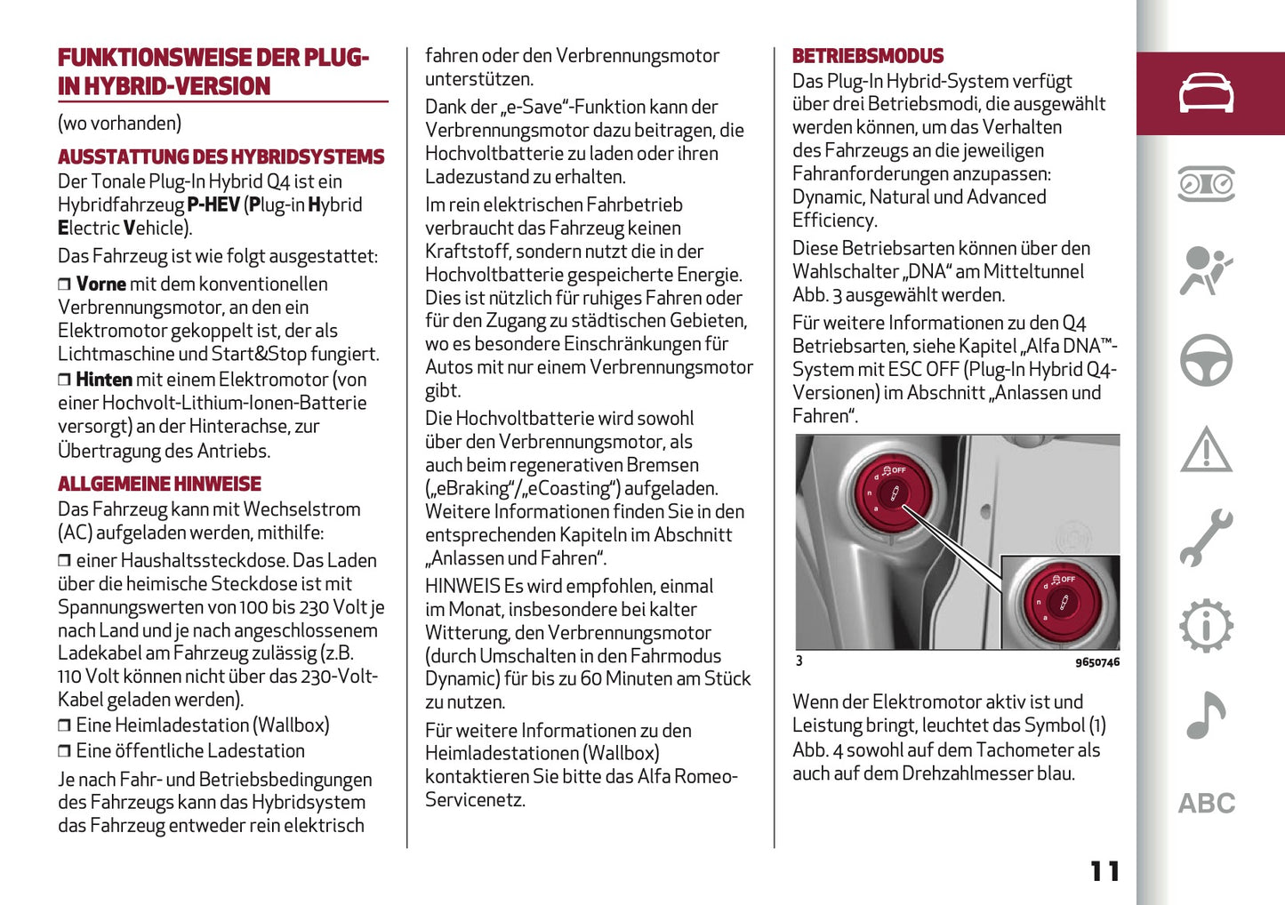 2024-2025 Alfa Romeo Tonale Bedienungsanleitung | Deutsch