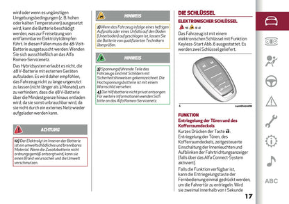 2024-2025 Alfa Romeo Tonale Bedienungsanleitung | Deutsch