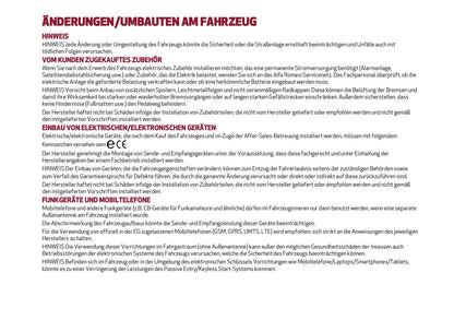 2024-2025 Alfa Romeo Tonale Bedienungsanleitung | Deutsch