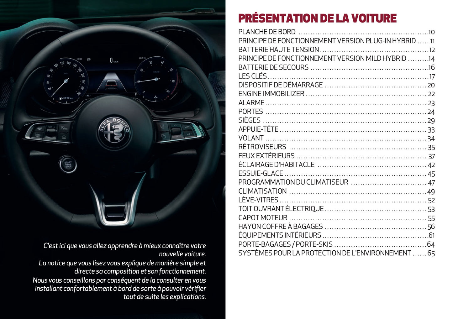 2024-2025 Alfa Romeo Tonale Owner's Manual | French